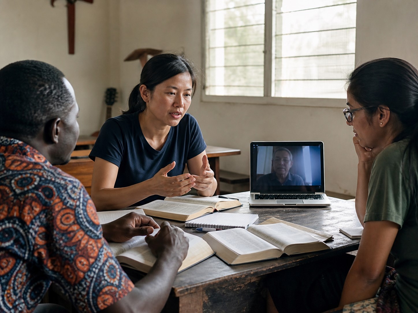 Adult learners discussing Scripture across varied ministry contexts